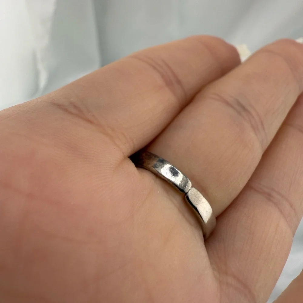 Vintage antique adjustable Red Stone Silver Ring